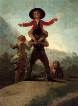  playing Painting - Playing at Giants Francisco de Goya